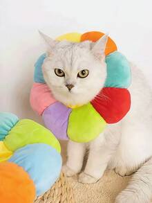 伊丽莎白款柔软防咬猫项圈，宠物防咬口套，狗狗防抓舔保护项圈 - 彩色 - 查看 3