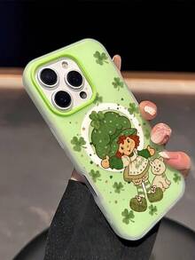 1pcs S-Strawberry Green Shortcake Doll Magnetic Phone Case For IPhone 17 16 15 14 13 12 11 Mini Pro Max X XR XSMax 7 8 Plus Shockproof TransparentFOR-YOUR-BELOVED-PHONE,For Iphone 17 Pro Max,Cute Phone Cases - 型號5(1件) - 查看 3