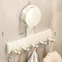 Strong Load-Bearing No Punching Suction Cup Hook Bathroom Wall Mounted Door Hanging Clothes Rack Clothes And Towel Racks - View 10