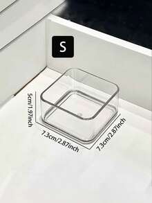 7pcs/6pcs/1pc Drawer Divider Storage Box, Makeup Organizer Box With Built-In Grid, Jewelry And Cosmetics Storage Box, Hair Accessories Storage Box, Made Of Transparent PET Plastic, Multi-Functional Compartment Box For Storing Combs, Mirrors, Tweezers And Other Tools, Available In Multiple Sizes, Suitable For Home Drawers, Bedroom, Dorm, Bathroom, Office Desk - Transparent - View 14