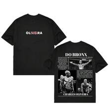 Best-Selling Plus-Size T-Shirt Charles Oliveira 'Do Bronx' T-Shirt, Do Bronx  Fighter T-Shirt,  Fan Graphic Tee, Gift For  MMA Fans, Menswear, Womenswear. The Fabric Is Comfortable, Making It The Best Gift For Friends And Fans. PH001 - 黑色 - 查看 1
