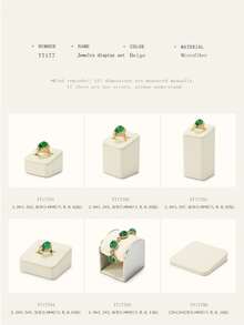 Oirlv 1 PC Beige Luxury Jewelry Display Props Ring, Necklace, Bracelet Counter Accessory Display Stand Jewelry Display Rack Jewelry Tower - Beige - View 4