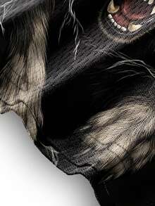 Men'S 2pcs Animal Wolf Print Pattern Men'S T-Shirt Short Sleeved Men'S Shorts Set Sports Suit Breathable Quick Drying Daily Casual Outdoor Wear, Sweat-Resistant, Sweat-Resistant - style - 查看 5