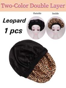 Nunify 丝绸缎面睡帽，双层缎面睡帽，可调节，女士睡眠帽，双面可用，适合卷发，护发帽，睡帽 - 彩色 - 查看 19