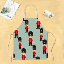 1pc Soldier Pattern Apron, Creative Funny Fashion Printed Apron, Home Cleaning Apron, Easy Clean Kitchen Cooking Apron, Creative Home Apron - Multicolor - View 20