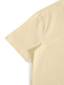 Featuring Movie Scene Collage,Casual Print Cotton 220 Grams Heavyweight Print T-Shirt,Summer - Màu be - Xem 5