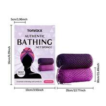Bộ 2 miếng mút tắm lưới TORVIKX chính hãng - Dụng cụ làm sạch sâu, tẩy tế bào chết toàn thân, mút tắm lưới thiết yếu cho làn da mịn màng, mềm mại. - Xem 11