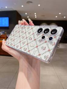 1pc Strawberry Rabbit Android Phone Case, Precise Cutout Camera Protection Compatible With Samsung Galaxy S25 Ultra/Galaxy S24 Ultra/S24/S23 Ultra/A56 5G/A55 5G/A52s 5G/A26 5G, Nothing, Pixel, Protective Cover - Multicolor - View 8