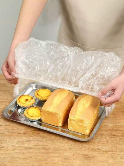 100/50/10pcs Food Dust Cover, Wedding Party Food Dust Protection Tool, Bakery Kitchen Food Preservation Cover, Food Wrap, Cake Stand Cover, Food Preservation Accessory, Kitchen Essential, Mother's Day Gift