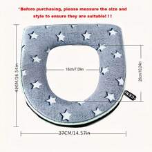 1pc Toilet Seat Cover, Thickened Toilet Seat Pad For All Seasons - Multicolor - View 4