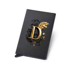 Diseño de letra A de metal, Soporte de tarjeta metálico emergente unisex | Bloqueo RFID + Superficie mate ultra delgada, Regalo de negocios/regalo festivo ideal, Diseño magnético emergente para un fácil acceso a las tarjetas, Material de aleación de aluminio, Calidad premium - Multicolor - Ver 38