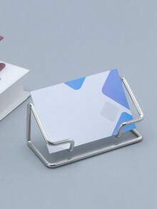 1个名片夹，创意金属简约现代展示收纳架，办公桌便签盒卡片夹 - 多色 - 查看 10