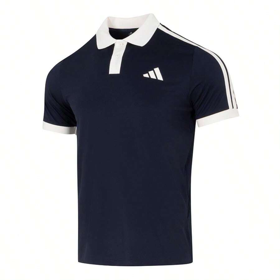 Adidas 男士短袖 Polo 衫 CLASSICS POLO 日常舒適休閒運動上衣 短袖半袖 透氣上衣 KA5899 - 傳奇墨水藍/白色 - 查看 1