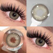 1 Pair Brown , 14.5mm Natural Soft Disposable Contacts, Suitable For Halloween Costume Play - Brown - View 2