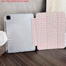 1pc Book-Style Pink & Gray Polka Dot Protective Case - Flip Cover Design With Multi-Angle Stand, Minimalist Polka Dot Pattern Protective Case With Pencil Slot, Compatible With  10.9/10.2/Air 5th Gen/Pro 11/10th Gen/9.7/Air 2/ (7th Gen)/ (8th Gen)/ Air 4/5/ Pro 11/ 10th Gen 10.9" 2022/ Air 13" (M3 2025) - Xem 9