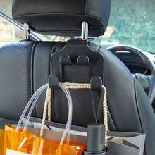 2 piezas Organizador multiusos para respaldo de asiento de coche, con portavasos, soporte para teléfono, ganchos, accesorios prácticos de almacenamiento interior para el automóvil - Gancho de almacenamiento para portavasos de asiento de 2 piezas - Ver 10