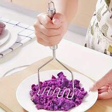 SOKANY 1 Presser, Wavy Stainless Steel Mashed Potato Masher, Kitchen Vegetable And Fruit Mashed Small Tool - View 3