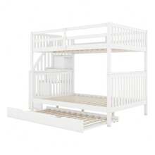 Kids Bed Frames, Headboards & Footboards - White + Pine + 140cm*200cm-1 - View 9