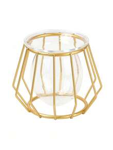 带铁架的斯堪的纳维亚玻璃花盆花盆架，水培玻璃容器，家庭装饰用绿色植物和花卉节日装饰礼物生日毕业 - 彩色 - 查看 5