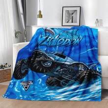 1PC 3D Monster Jam Monster Truck Cartoon Blanket, Edgy Gift For Motorsports Fans, Themed Man Cave Decor, Retro Sci-Fi Party Accent & Race Day Souvenir,Soft Throw Blanket For Home Bedroom Bed Sofa Picnic Travel Office Cover Blanket, Multiple Sizes 50x60 To 60x80 Inches - Nhiều màu 19 - Xem 4