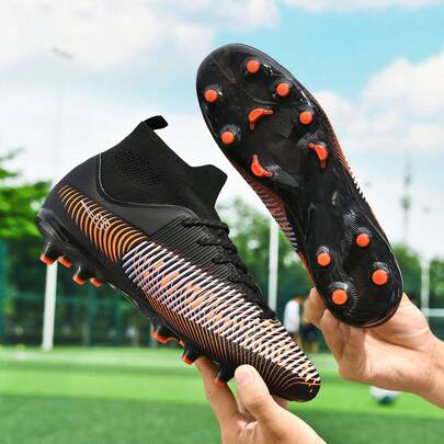  STARNOVO 男士足球鞋，FG/AG 青少年户外运动足球鞋，轻便透气合成革，适合人造草坪训练，尺码（CUR35-45，标准尺码，建议脚窄者选小一码，脚宽者选大一码）