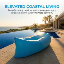 Sofá inflable de aire portátil de inflado rápido y resistente al agua para playa, camping, piscina y viajes - Multicolor - Ver 5