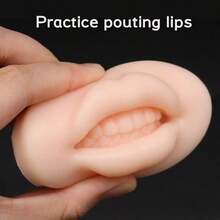 1pc European Style Embroidered Lip Model, Beginner Silicone 3D Realistic Leather Lip Practice - A - View 5