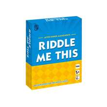 1 Box/Riddle Me This - Family Friendly Puzzle Card Game, Interactive Brain Teaser Board Game, After Dinner Entertainment Guessing Card Game, Fun Trivia Tabletop Game, Travel Puzzle Q&A Cards, Brain Challenge Card Set - Blue - View 5