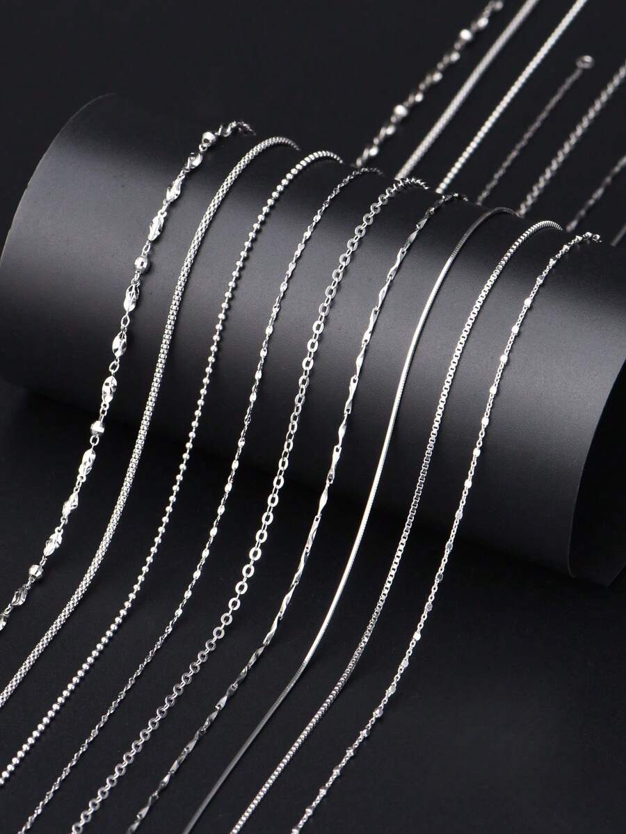 1 Chiếc dây chuyền bạc S925 dành cho nữ, dây mảnh, không gây dị ứng, thanh lịch và thời trang, dây chuyền đeo xương quai xanh, dài 40/45/50/55/60cm, dây chuyền bạc thời trang, món quà hoàn hảo cho Ngày Valentine, kỷ niệm, sinh nhật và Lễ Tạ ơn.