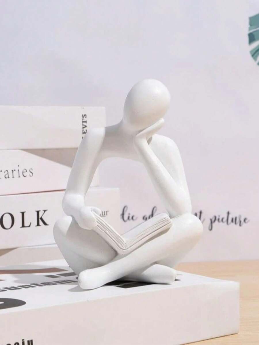 Abstract Thinker Sculpture Decor - Modern Home Accents Suitable For Living Room Bookshelf, Office Desk, Coffee Table, Etc. - Multiple Styles - View 1