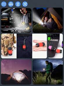 Đèn pin cầm tay sạc USB, khóa đồng, đèn pin mini, đèn cắm trại, đồ dùng ngoài trời, đèn pin nhỏ bằng hợp kim đồng LED sáng, đèn pin mini bỏ túi dễ thương, móc khóa, đèn pin nhỏ bằng nhựa đa chức năng, chống nước, quà tặng, đèn chiếu sáng ban đêm ngoài trời - Đèn pin mini - Xem 6