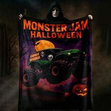 1PC 3D Monster Jam Monster Truck Cartoon Blanket, Edgy Gift For Motorsports Fans, Themed Man Cave Decor, Retro Sci-Fi Party Accent & Race Day Souvenir,Soft Throw Blanket For Home Bedroom Bed Sofa Picnic Travel Office Cover Blanket, Multiple Sizes 50x60 To 60x80 Inches - Multicolor 6 - View 7