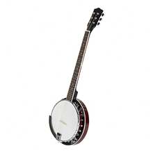 Six-String Sapele Banjo - Reddish-brown - View 3