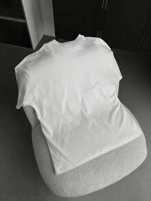 FRACTYR 男士夏季休闲街头时尚宽松复古卡通棒棒糖印花圆领短袖T恤 - 白色 - 查看 5