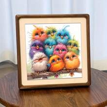 Bộ tranh đính kim cương 5D hình chim Bright Bird, tranh đính kim cương tròn đầy đủ, phù hợp cho người mới bắt đầu, trang trí tường nhà hoặc văn phòng, nhiều kích thước tranh khác nhau, món quà hoàn hảo cho Halloween và Giáng sinh. - viên kim cương tròn - Xem 3