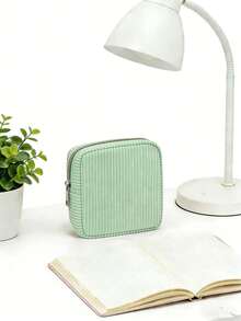 Personalized Embroidered Striped Canvas Cosmetic Bag - Customized Name Striped Ladies Makeup Bag, Bridesmaid Gift Embroidered Makeup Bag, Travel Makeup Organizer Bag, Bridal Shower Gift Makeup Bag - Multicolor - View 14