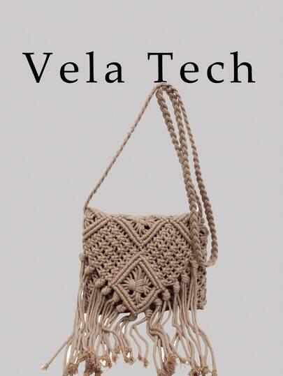 小众设计单肩包，休闲百搭简约时尚斜挎包，新款女士手提包，舒适编织纹理纯色设计，拉链封口，长肩带，容量大，线上编织包