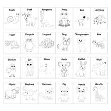 1本兒童動物連線塗色書，4-12歲教育繪畫書，培養手眼協調能力，返校禮物與贈品，兒童旅行必備靜心書，生日派對小禮物 - 彩色 - 查看 8