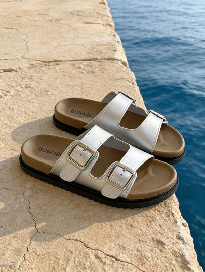 صندل نسائي بوكن، صنادل صيفية جديدة بإبزيم مزدوج للسيدات، أحذية نسائية مسطحة سهلة الارتداء، أحذية شاطئ، أحذية نسائية موضة، صنادل نسائية كلاسيكية بإبزيم مزدوج، صنادل متعددة الاستخدامات بتباين الألوان، سهلة الارتداء، أحذية لوفر واسعة، أحذية خشبية، مناسبة للمشي، العطلات، الكاجوال، الأحذية المفتوحة من الخلف، صنادل مسطحة أكثر راحة، أحذية نسائية، أحذية انزلاقية، صنادل خشبية، أحذية سيدات، ناعمة، ذات قاعدة ناعمة، صنادل، صنادل سيدات، صنادل نسائية مسطحة، صنادل بلاستيكية نسائية، صنادل فضية، أحذية، أحذية نسائية، [الحجم صغير، يرجى الرجوع إلى جدول المقاسات]