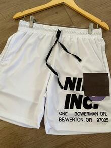 Men's Dry Fit Gym Shorts - Regular Fit - White - View 4