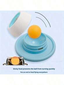 宠物舔食垫酸奶舔盘慢食碗，适用于猫狗 - 蓝白互动零食碗，促进牙齿健康和精神刺激，耐用塑料材质，宠物舔食垫，宠物零食时间，趣味宠物设计，表面光滑 - 300毫升 - 查看 8