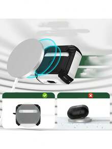 1pc Contrast Color Bluetooth Earphone Protective Case, Compatible With Apple 4/Pro 2/3 Wireless Earphones, Magnetic Buckle, Can Be Used As Phone Holder, Anti-Fall Anti-Lost Anti-Theft Protective Cover, Unisex - Multicolor - View 5