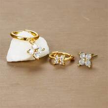 BMOR 三件套时尚迷你锆石耳环套装，女士花朵耳骨耳廓穿孔饰品，个性礼物 - 3 件套 - 查看 6