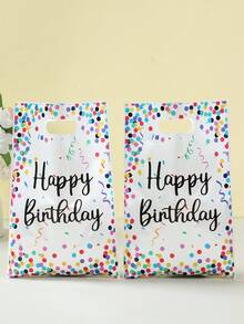 50pcs Colorful Polka Dot Gift Bags, Happy Birthday Tote Bags, Baby Shower Party Favor Bags, Gender Reveal Party Tabletop Decor, Birthday Party Goodie Bags, Happy Birthday Decorations, Welcome Baby Girl Party Supplies, New Born Boy Party Favor Packaging, First Tooth Theme Party Decorations, Boutique Shopping Bags, Room Decor, Home Decor, Birthday Gifts, Party Favors - Colorful Dot Birthday - View 10