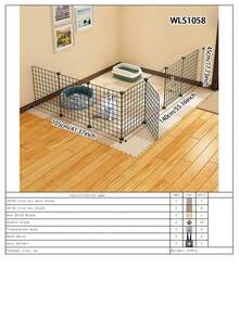 Modular Wire Mesh Pet Fence, Small Pet Rabbit Cage, Cat Cage, Small Dog Kennel, Freely Combinable Pet Barrier - Multicolor - View 19