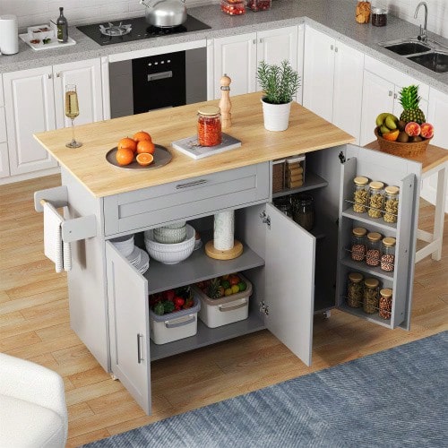 Mobile Storage Islands - Grey - View 1