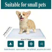 100 pièces de tapis absorbants jetables pour le dressage des chiens - Tapis hygiéniques pour animaux de compagnie anti-fuite, convient aux petits animaux, chiots, chats et chiens. Idéal pour le laboratoire, la chambre, le dressage en cage, les besoins de formation, une solution hygiénique et un design anti-fuite - Taille Unique - Voir 7