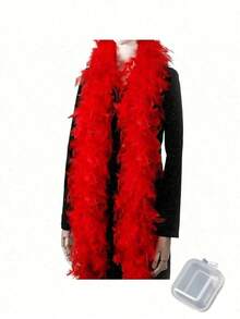 Khăn choàng lông vũ nhiều màu sắc, phụ kiện trang phục tự làm, chất liệu nhung mềm mại, khăn trang trí, thích hợp cho tiệc sinh nhật, đua xe, tiệc trà, đêm giao thừa, hòa nhạc và trang trí nhà cửa, dạ hội, đám cưới, biểu diễn sân khấu, trang phục và phụ kiện lễ hội, đồ dùng tiệc tùng. - nhiều màu - Xem 10