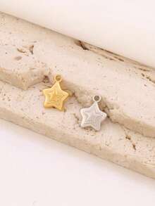 3pcs Stainless Steel 3D Star Pendant Findings Fashion 18K Gold Plated Star Charms For DIY Jewelry Making Supplies Accessories - Pendants - View 5