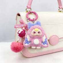 1 pièce Porte-clés poupée en peluche mignonne, porte-clés sphérique de style dessin animé avec un design mignon, pendentif pour sac de fille, accessoire à la mode, porte-clés de voiture rose, accessoires, statue douce et mignonne, le meilleur cadeau pour une amie, style personnalisé avec un charme féminin fort, cadeau d'anniversaire, cadeau de couple, pour la collection, l'affichage et le stockage, un souvenir indispensable. - Multicolore - Voir 5